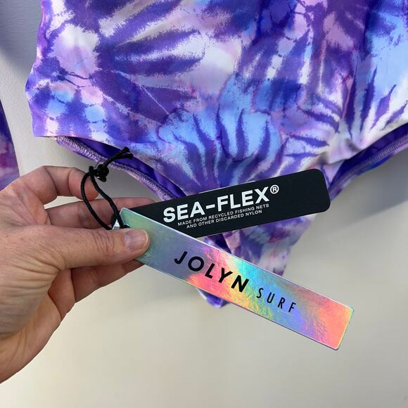 NWT Jolyn Surf Swimsuit One Piece Long Sleeve Paloma Purple Revolve Medium - Picture 4 of 7